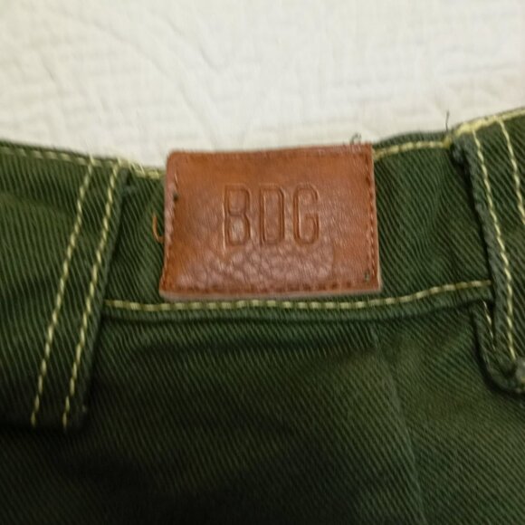 BDG Jogger Pants Green 100% Cotton With Pockets - Size 28 - Picture 12 of 12